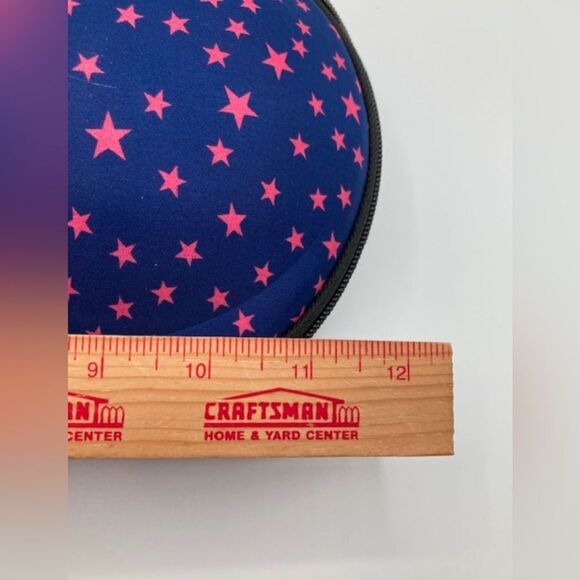 Women’s Bra Travel Case Blue Pink Stars by Jockey Zippered & Handle - Picture 7 of 9